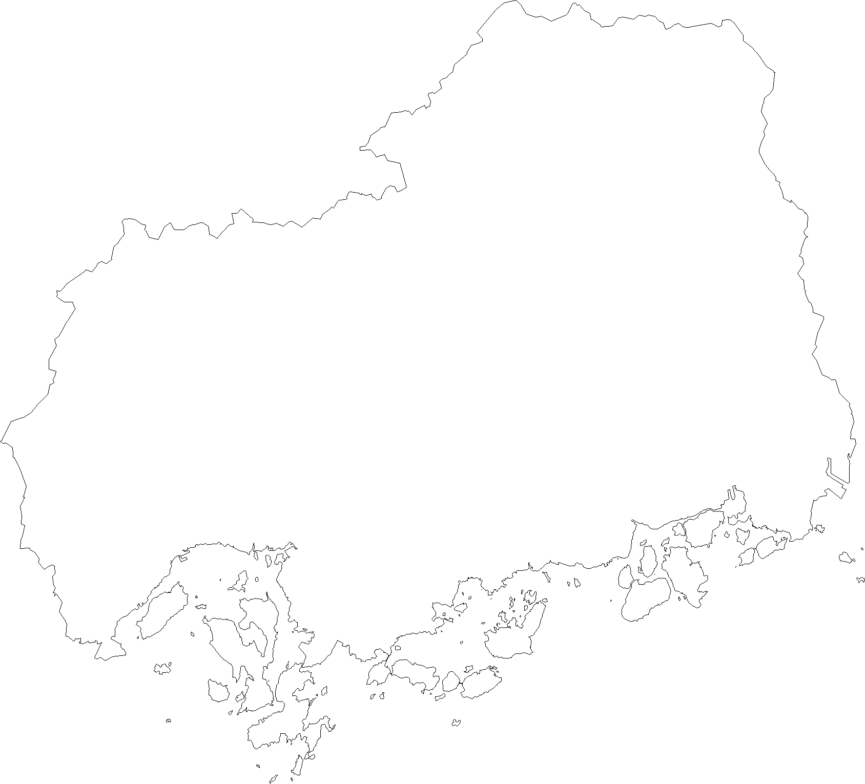 広島県 地図 白地図 データ 無料ダウンロード