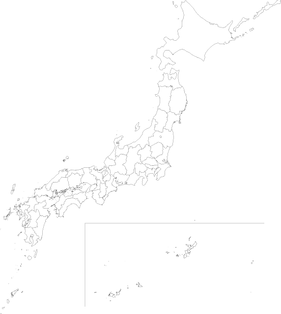 日本 地図 白地図